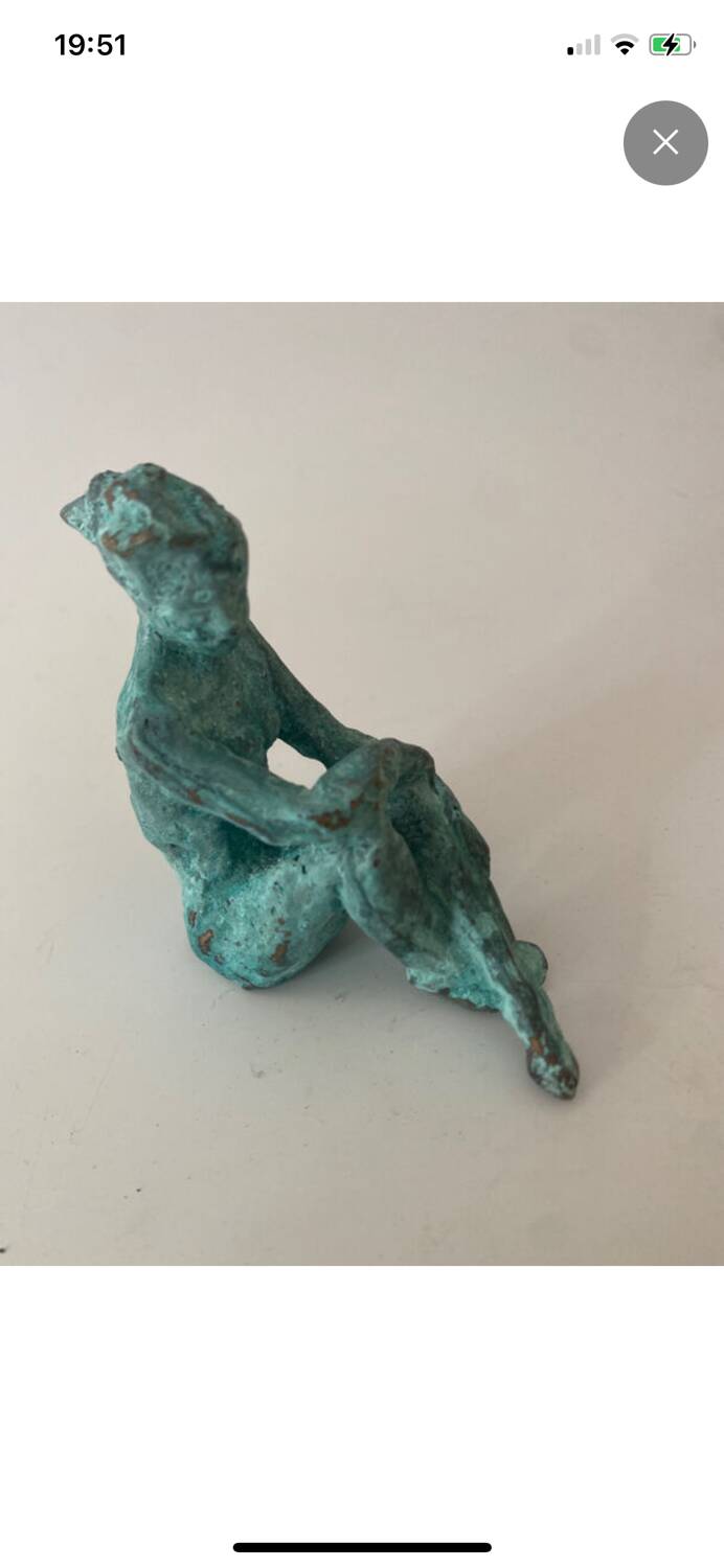 Seated woman - original art bronze