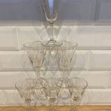 Set of 6 engraved wine glasses