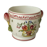 Cache pot en faience decor strasbourg 20 eme