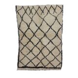 Handmade woolen Azilal Berber rug 140 X 100 CM