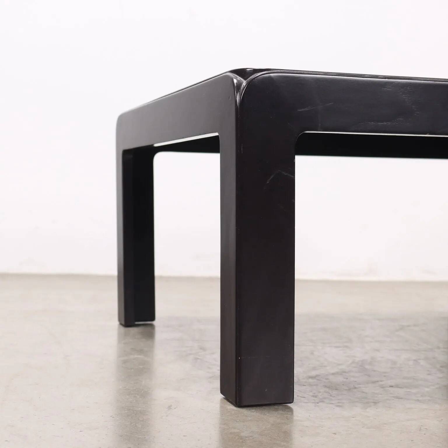 Vintage lacquered wooden coffee table, Italy, 1970s-1980s.