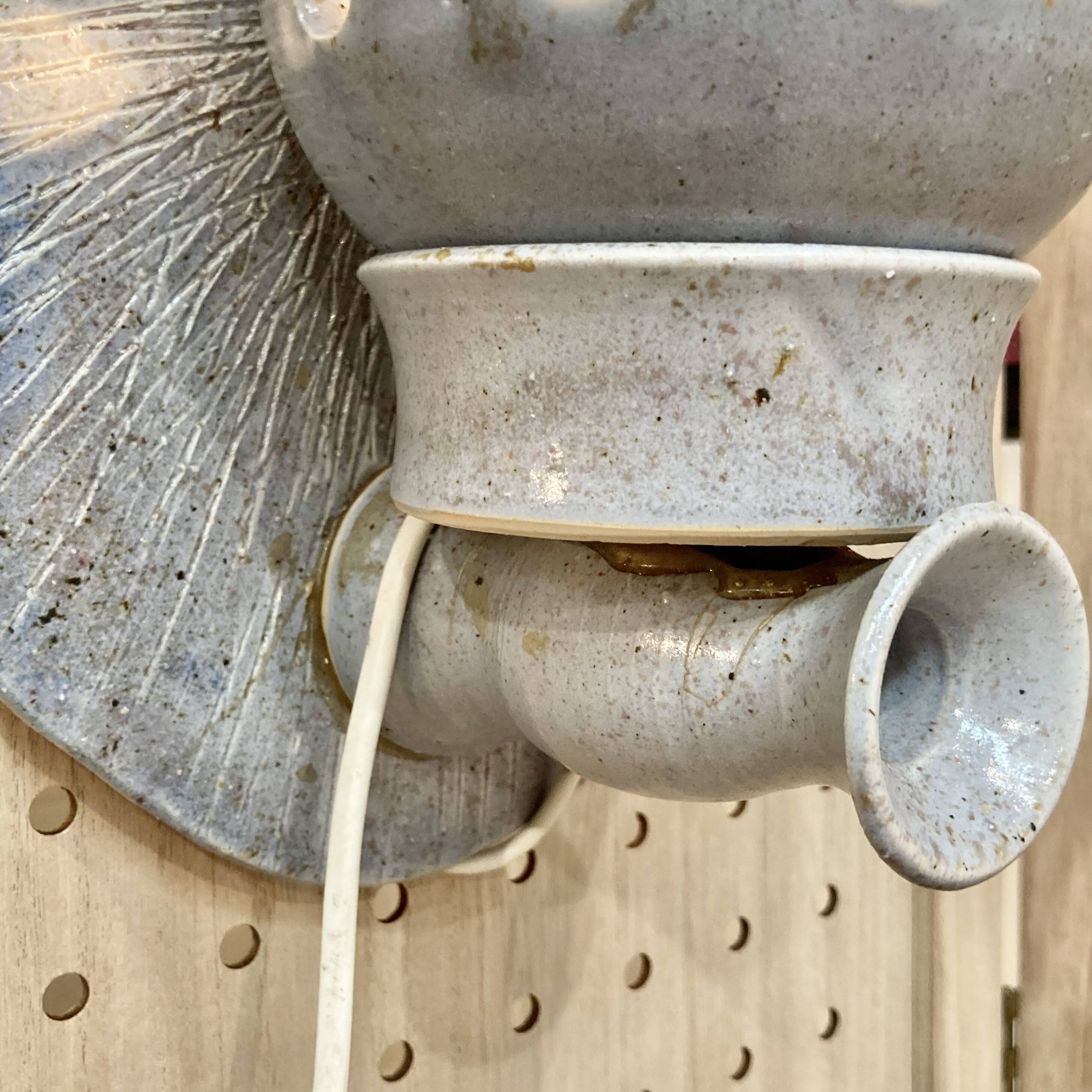 PAIR OF CERAMIC WALL LIGHTS 1960.
