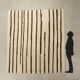 Handmade Asian wool rug with large knots 108 x 100 in