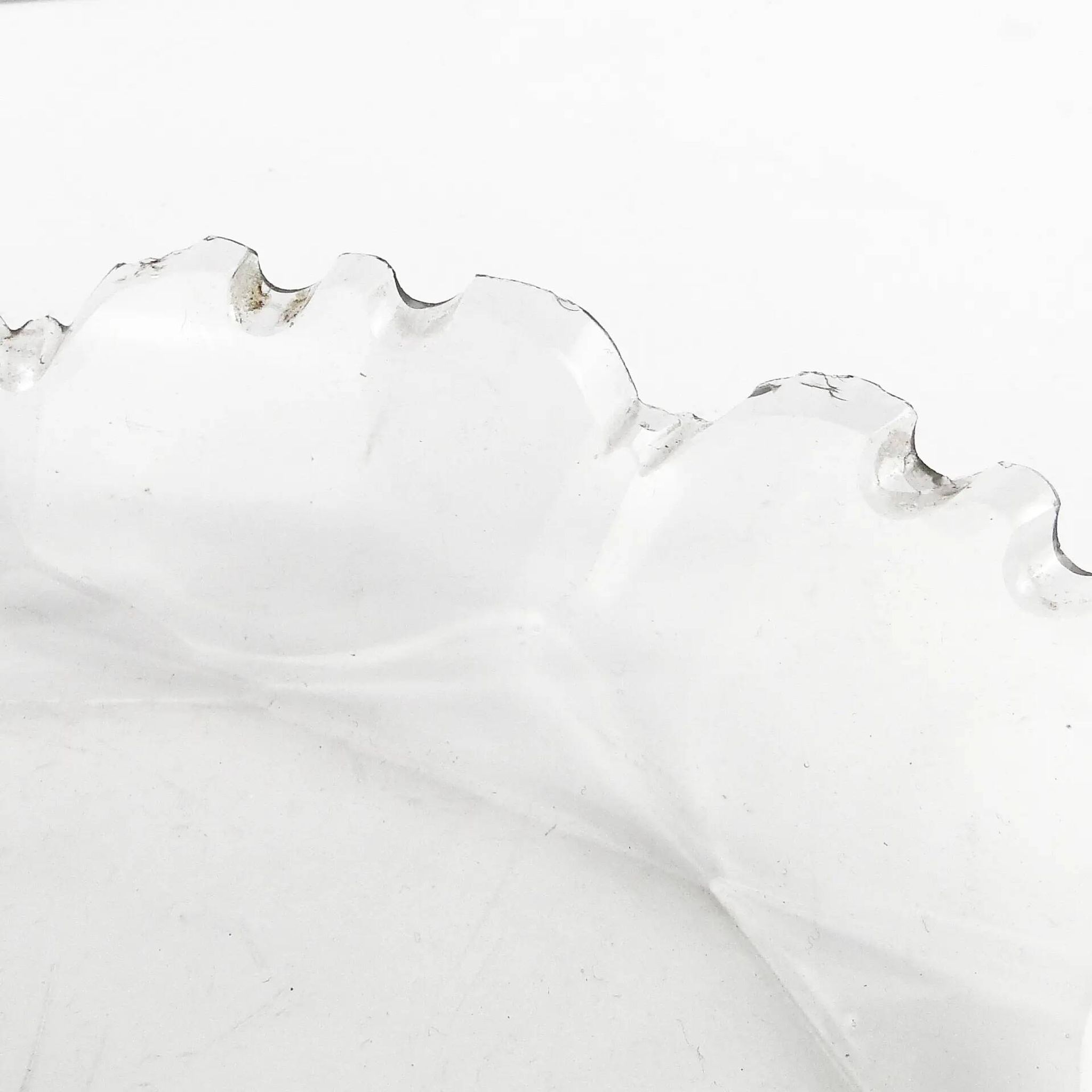 Biedermeier dish, transparent crystal, Czech Republic, 19th century