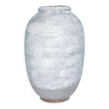 Light blue vintage vase Scheurich 185-39, 60s Japandi vase
