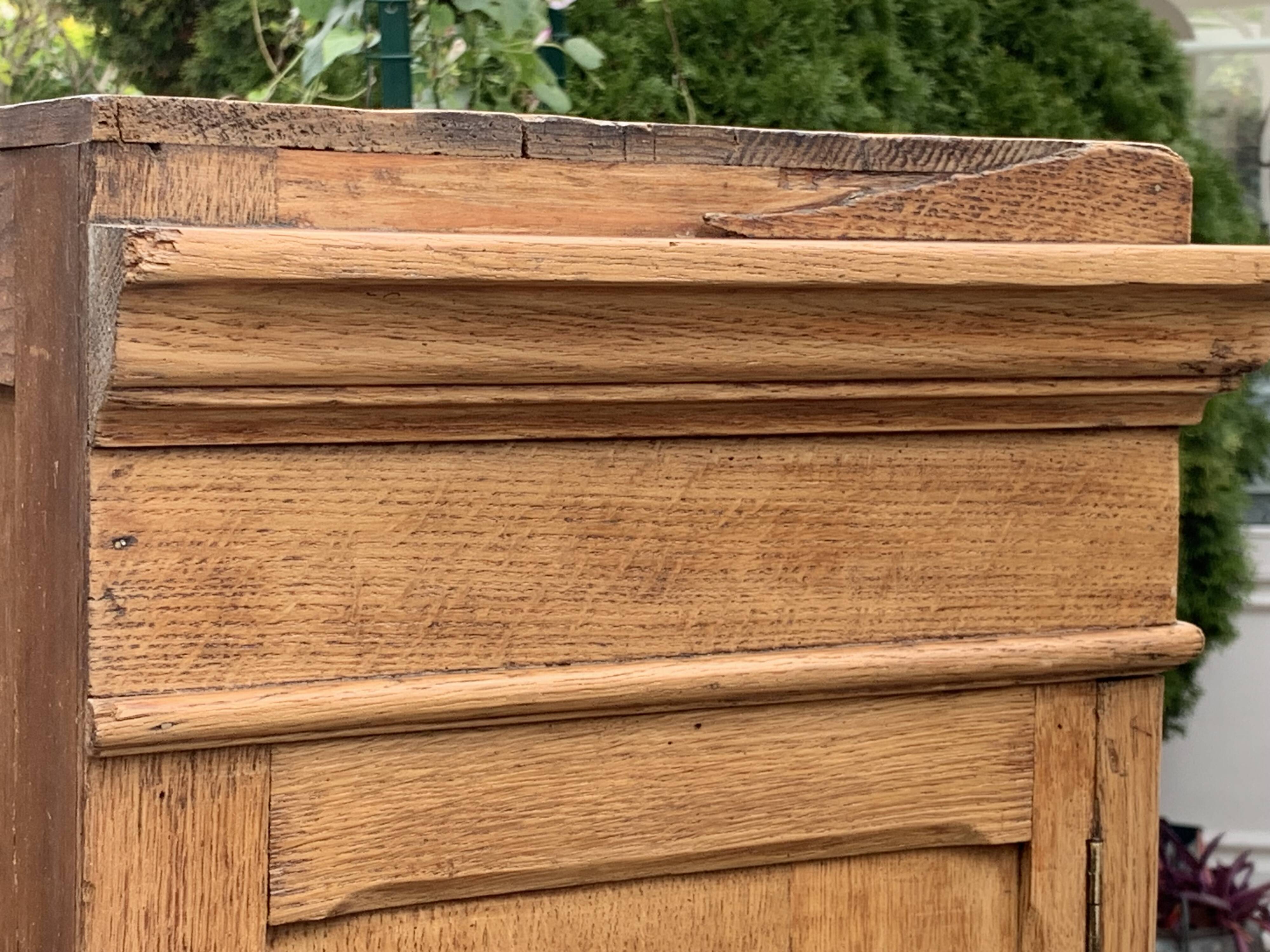 Solid raw oak notary cabinet, 1920