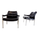 Lot de 2 fauteuils en cuir Röder Söhne by Miller Borgsen