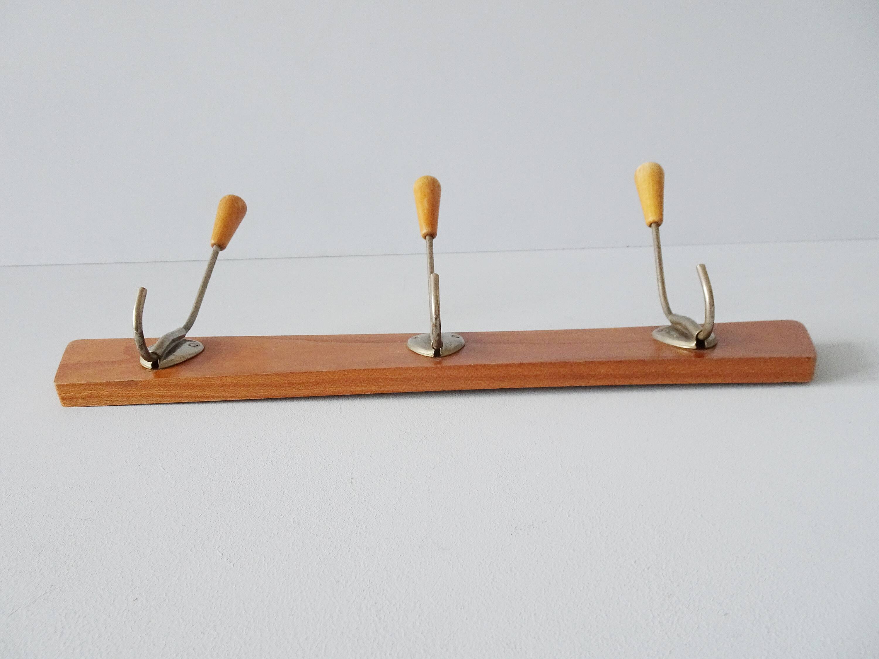 Portemanteau mural en bois