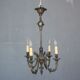Lustre en métal argenté de style Louis XVI
