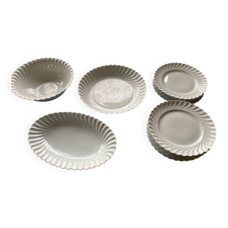 Partie de service de table Haviland Torse Blanc Porcelaine