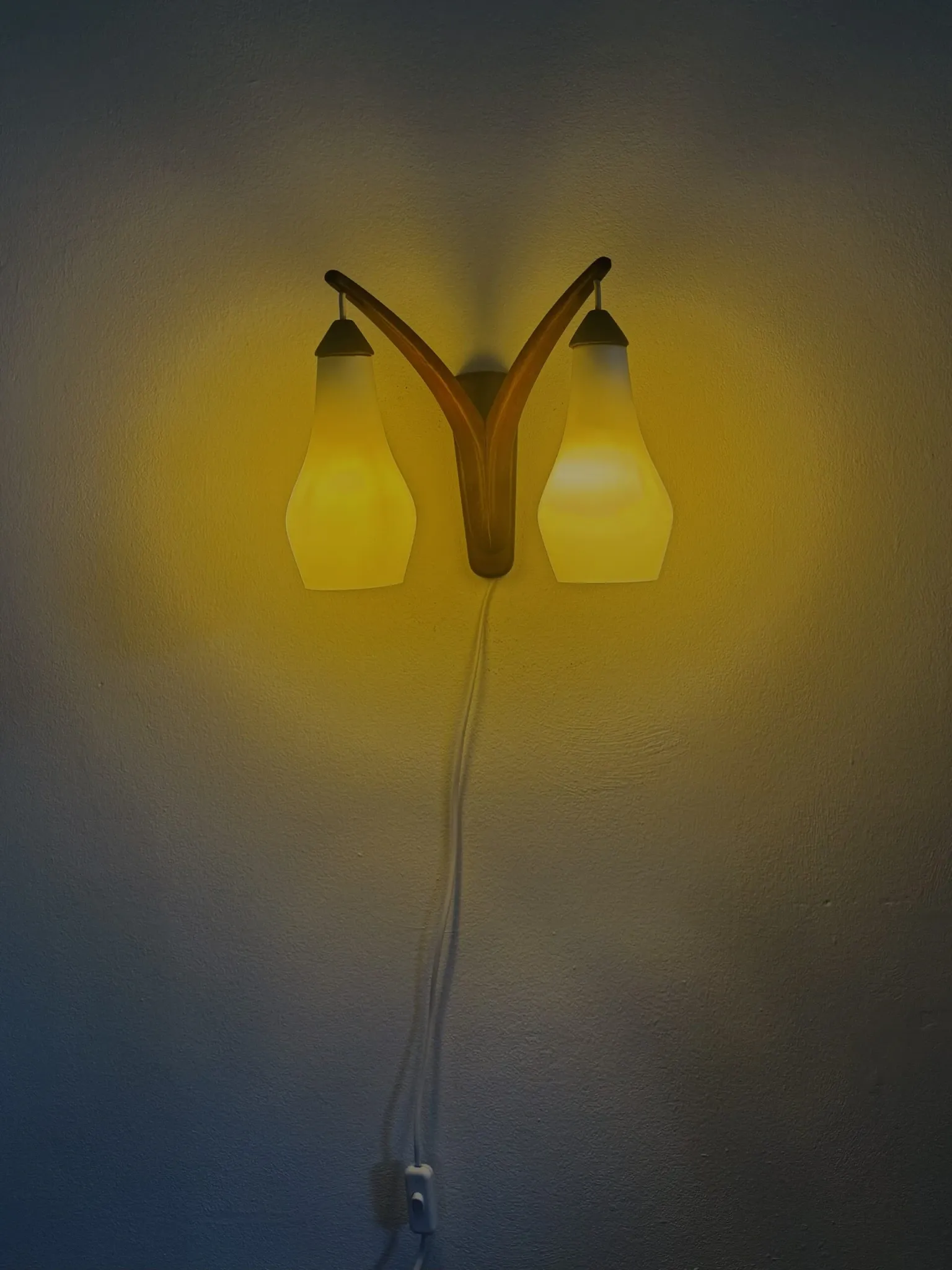 Double-Arm Wall Lamp By Uno & Östen Kristiansson For Luxus, Sweden, 1960S