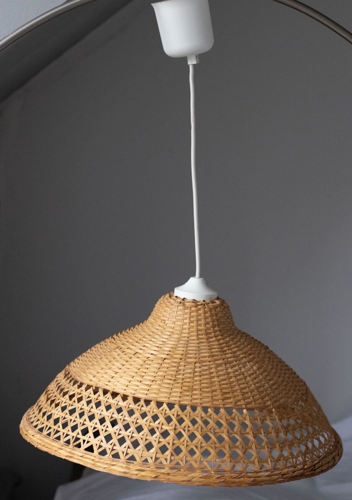 Vintage rattan wicker pendant lamp