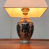 Vintage Dutch Delft blue table lamp by Zenith, Gouda