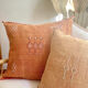 Faded orange cactus silk sabra cushion cover