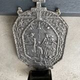 Small wall-mounted holy water font