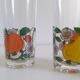 Verres motifs à fruits