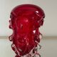 Red Murano glass vase from the 70s