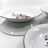 6 earthenware soup plates • L'Amandinoise • Circa 1950