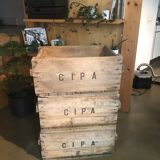 Caisses anciennes type industrielles tout en bois