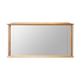 Beech wood framed mirror, Spain, 1940's, 168x88 cm