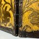 Paravent jaune et doré du 19ème siècle