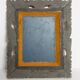 Decorative gold mirror mid-century in a wooden frame, Italy, 1960s.