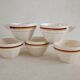 Lot de cinq tasses Digoin Sarreguemines