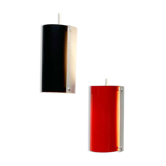 Lampes suspendues en métal minimalistes du milieu du siècle, lot de 2