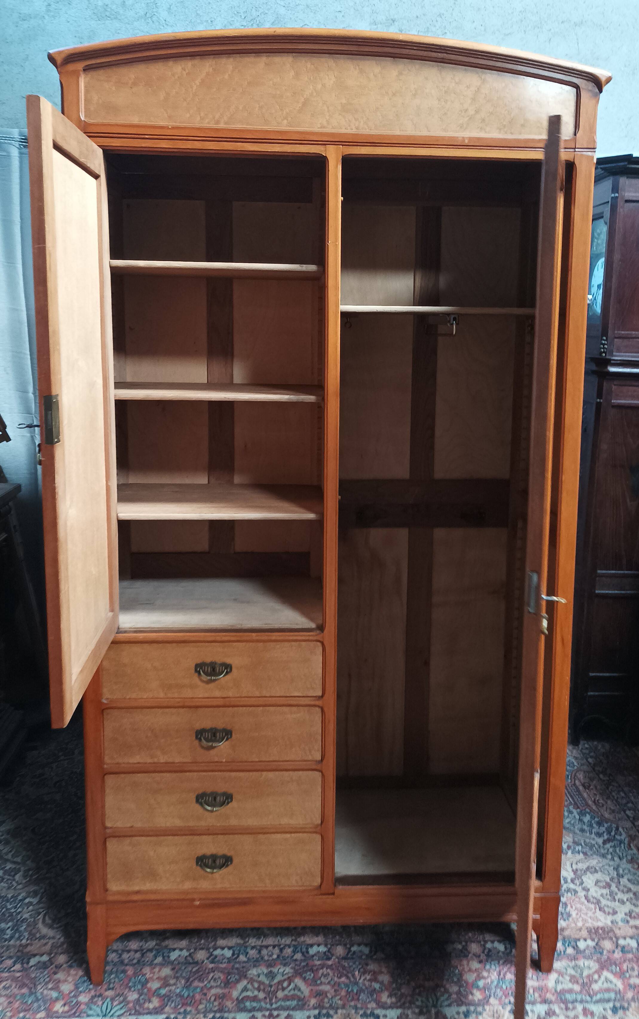 1930s beechwood wardrobe