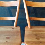 Pair of vintage all-wood chairs by Adolf Schneck for Schaffer, Germany 1947