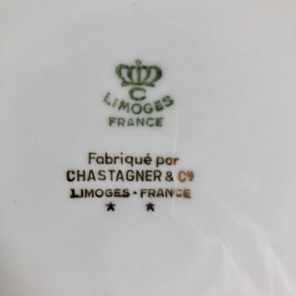 10 flat plates - Limoges Chastagner porcelain