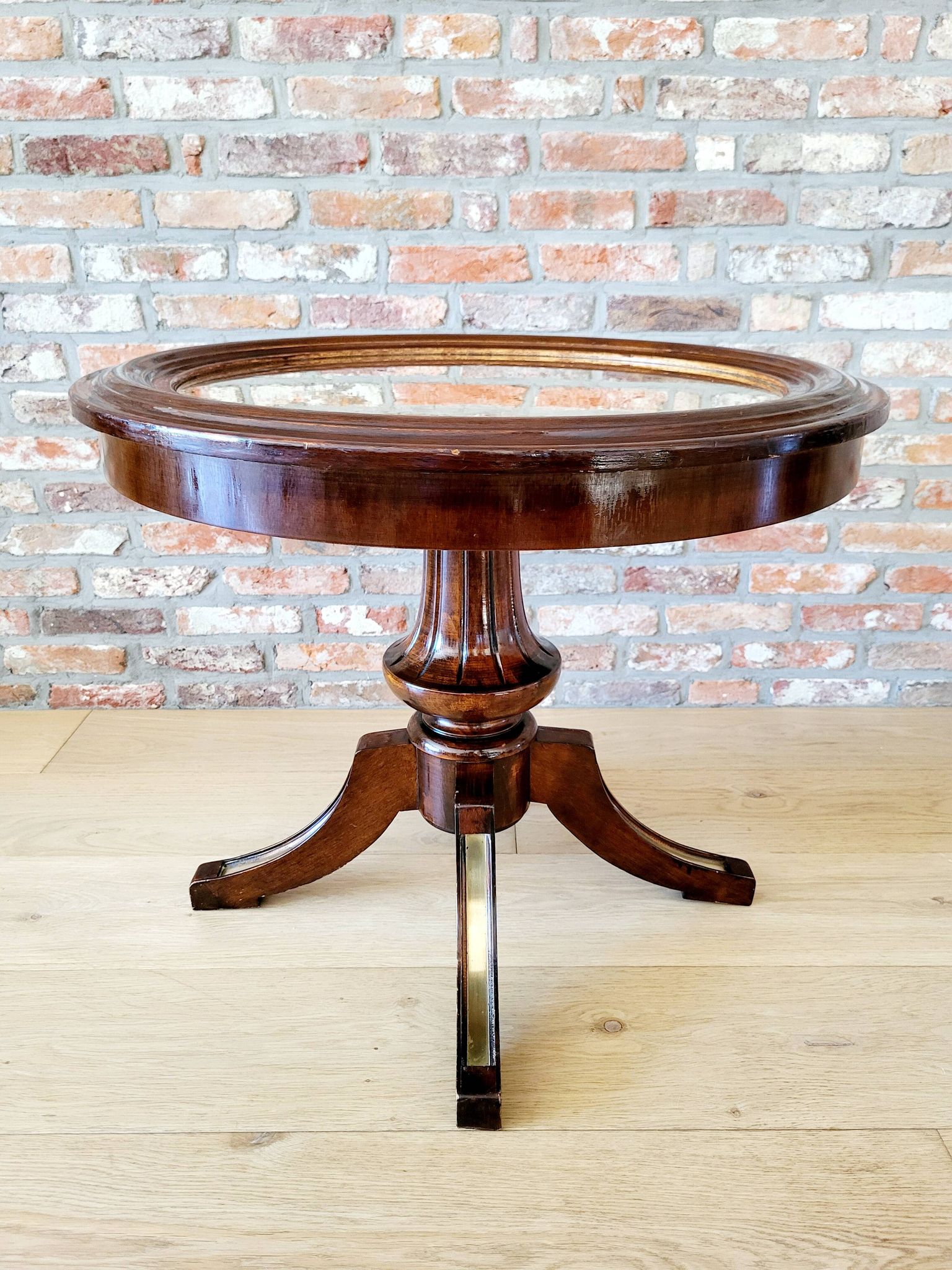 Round side table in Empire style, Hollywood Regency