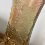 Grand vase en verre craquelé