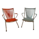 Chaises enfant " scoubidou " vintage structure métal chromé
