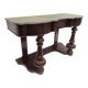Mahogany and green leather console, 1860-70