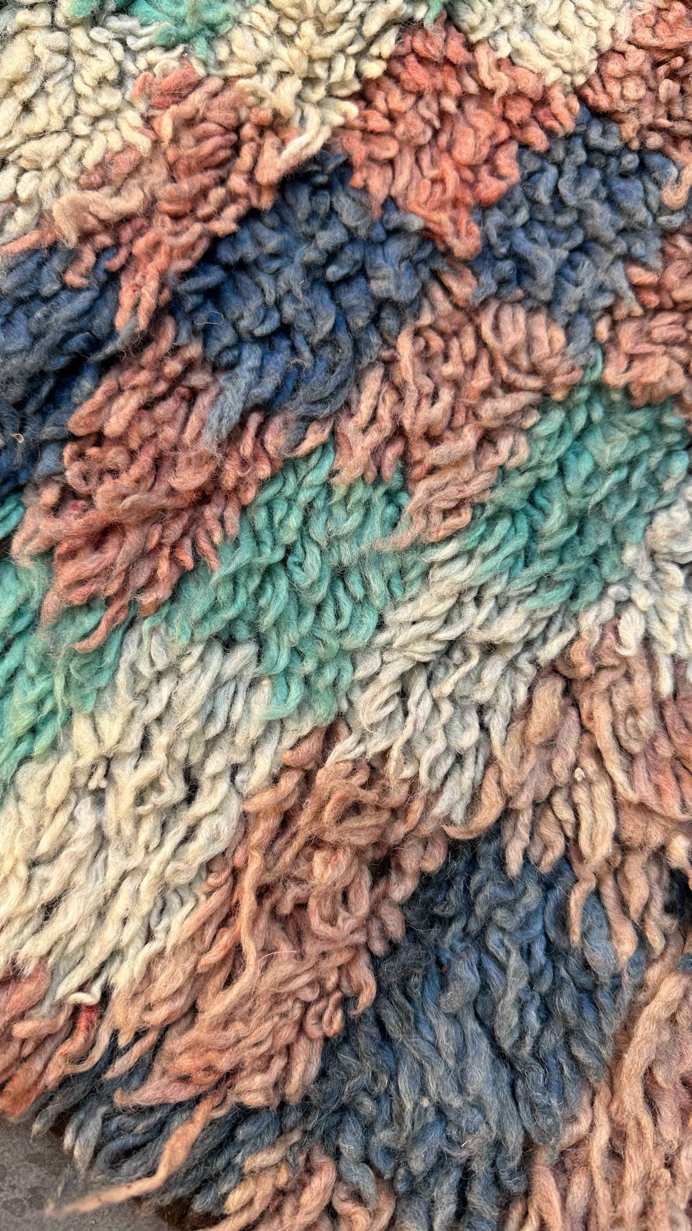 Moroccan boujad colorful rug - 135 x 241 cm