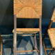 Four straw chairs