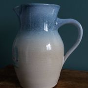 Jug signed by Atch, Chantal and Thierry Robert, Grès du Loir