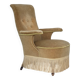 1950s, Danish armchair, furniture velour, ash wood legs.