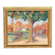 Original Mid Century Swedish Oil On Canvas – “Obscured By The Tree” By Rikard Erikson – Framed 55 × 47 Cm (21.7" × 18.5")