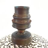Ceramic table lamp fat lava circa 1950