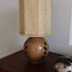 Lattice stoneware lamp