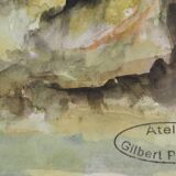 Gilbert Pastor: Spring Forest, original signed watercolor