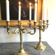 Paire de candélabres en bronze doré et ciselé style Louis XVI