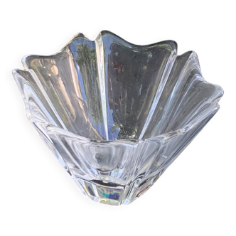 Coupe en cristal en forme de fleurs, design orrefors sweden vintage
