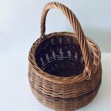 Large round wicker basket