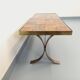 Vintage rectangular coffee table by Roche-Bobois in steel and ceramic.