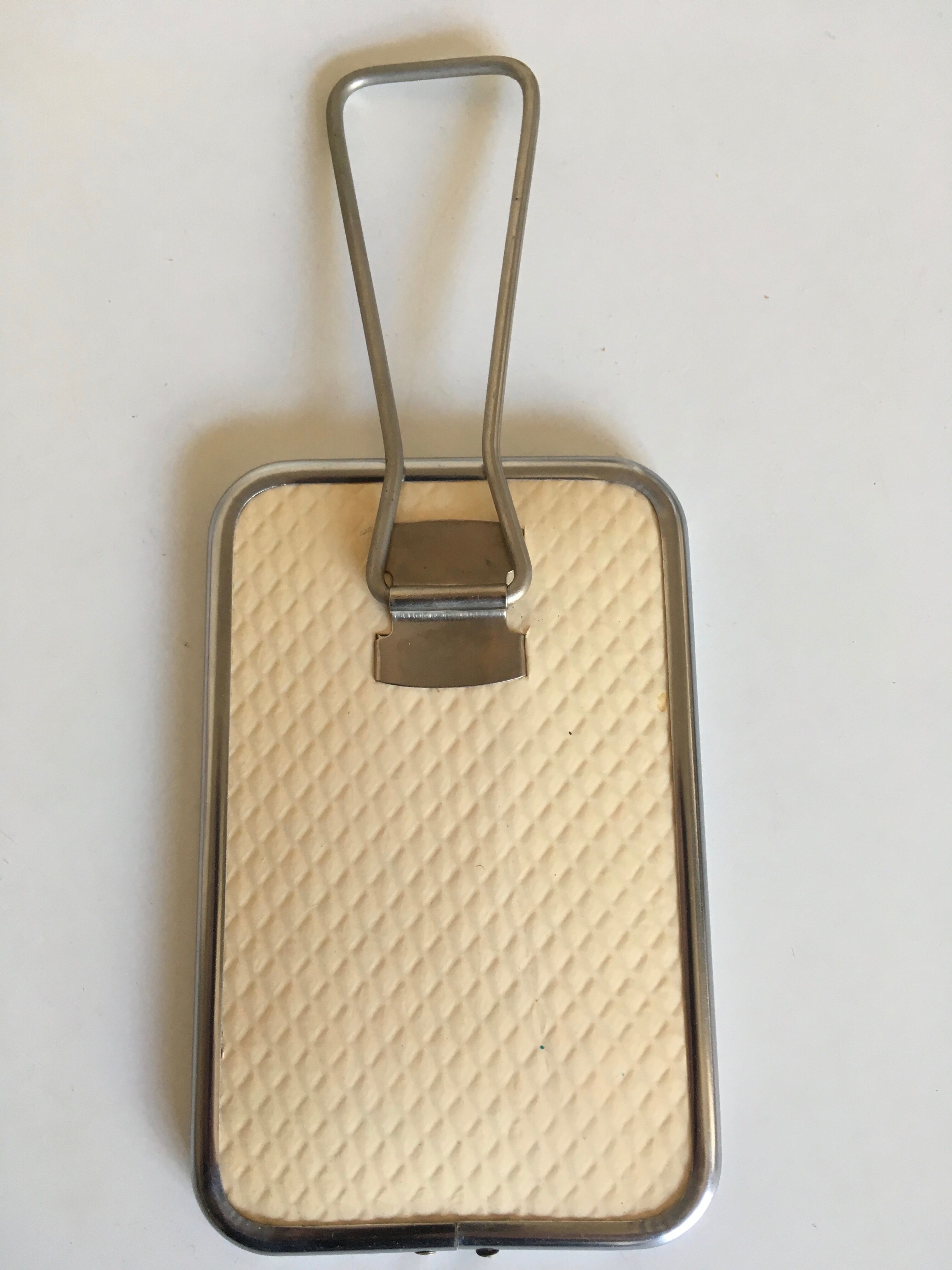 Barber's mirror white relief back - 14x9cm