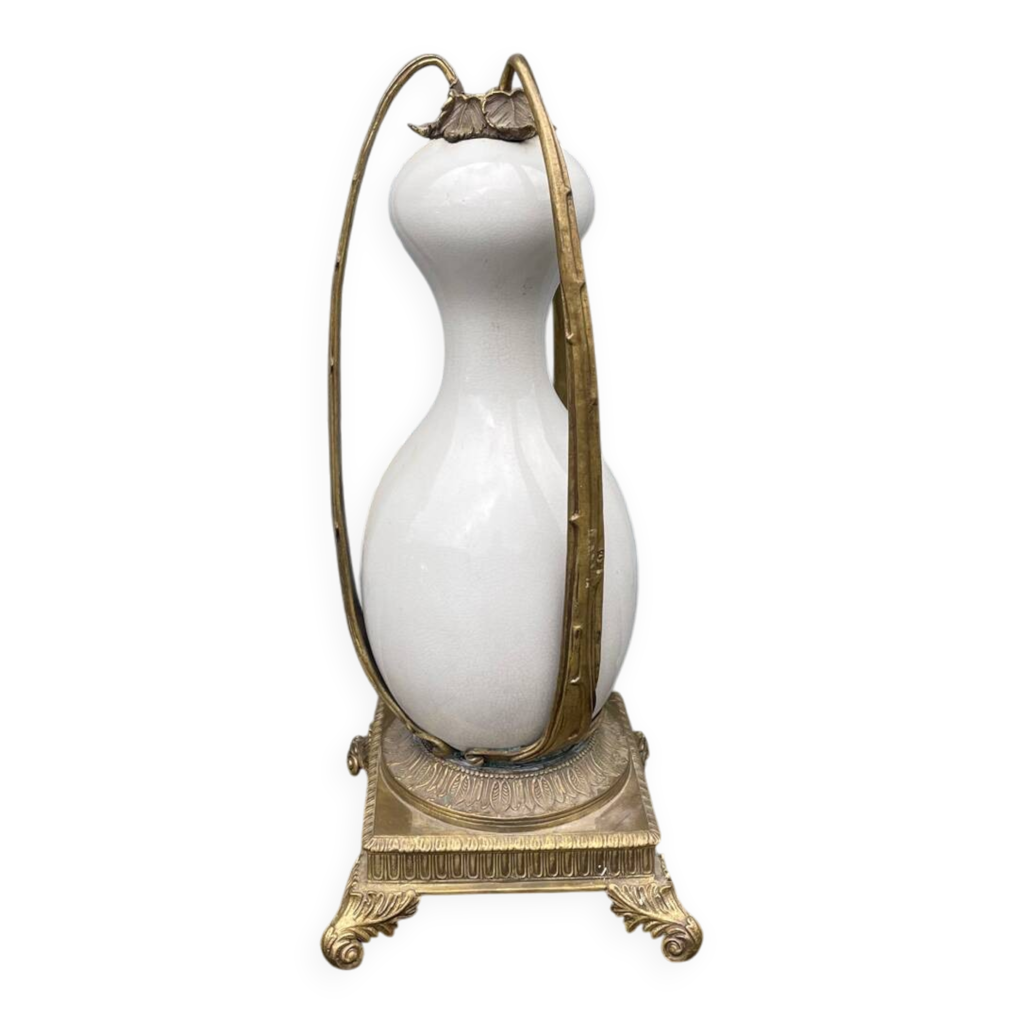 Porcelain and bronze vase