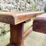 Pair of solid oak benches